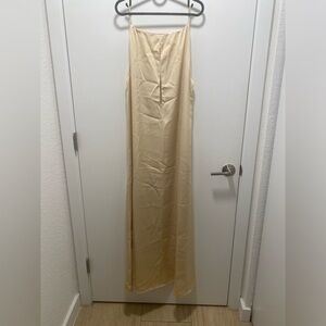 NWT Commense Backless Vacation Satin Long Dress